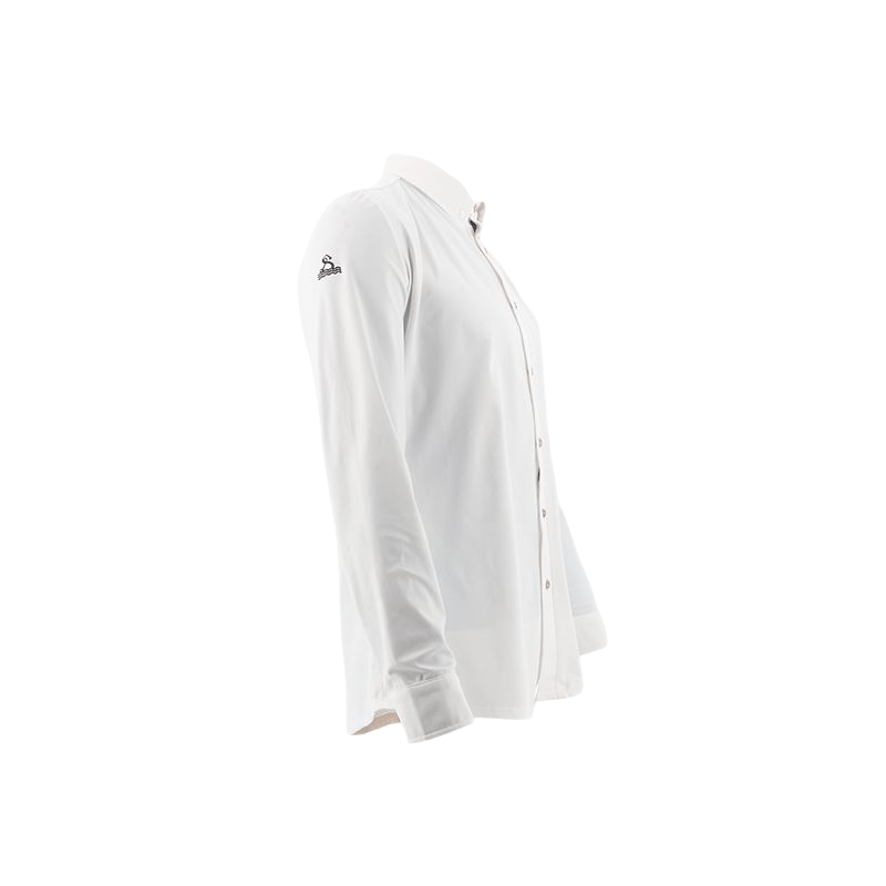 Le Sabotier - Polo manches longues homme Emile blanc | - Ohlala