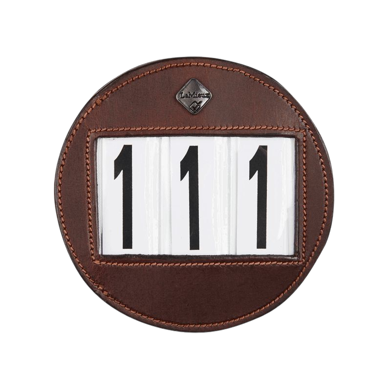 LeMieux - Number holder for bridle in brown leather