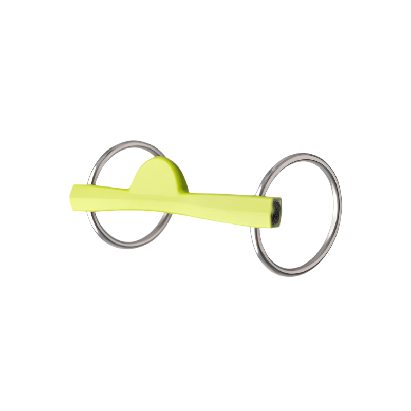 Metalab - Mors Flexi Soft droit demi-lune deux anneaux vert | - Ohlala