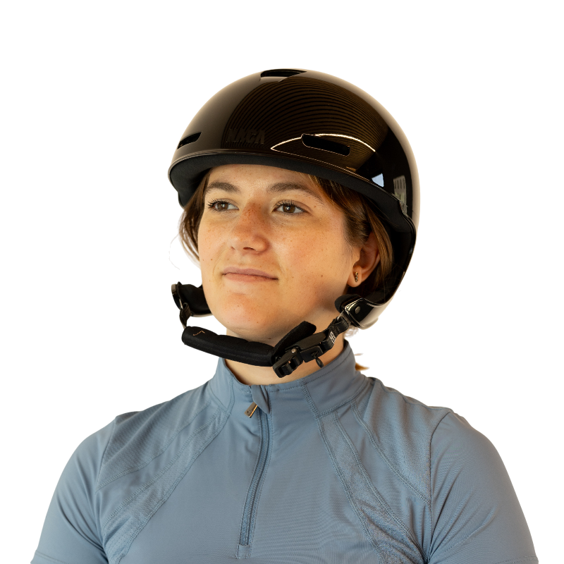 NACA - Casque d'équitation sans visière Comète XP noir brillant | - Ohlala