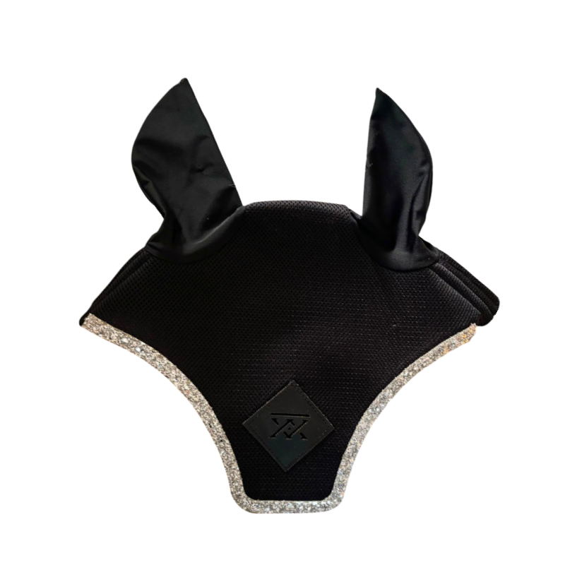 Oxxer - Bonnet court pour chevaux Diamant noir paillettes argent | - Ohlala