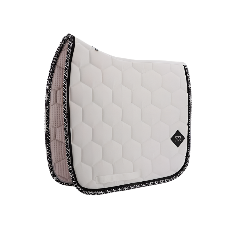 Oxxer - Tapis de dressage Monogramme blanc/ noir | - Ohlala