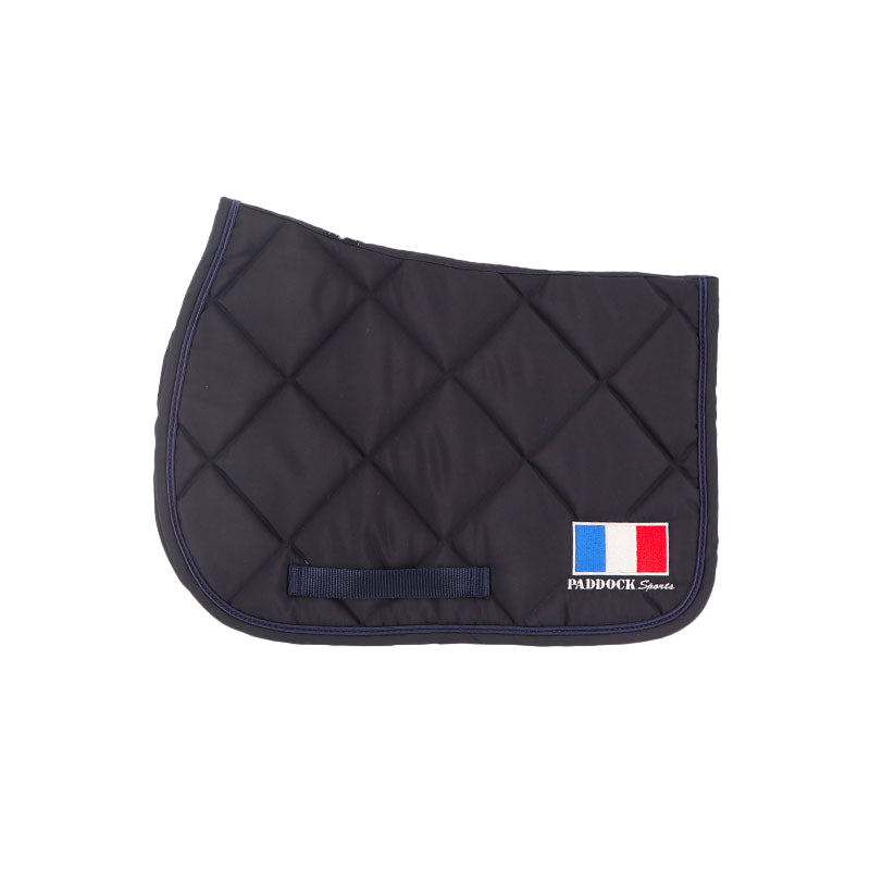 Paddock Sports - Tapis de selle Prems marine logo France | - Ohlala