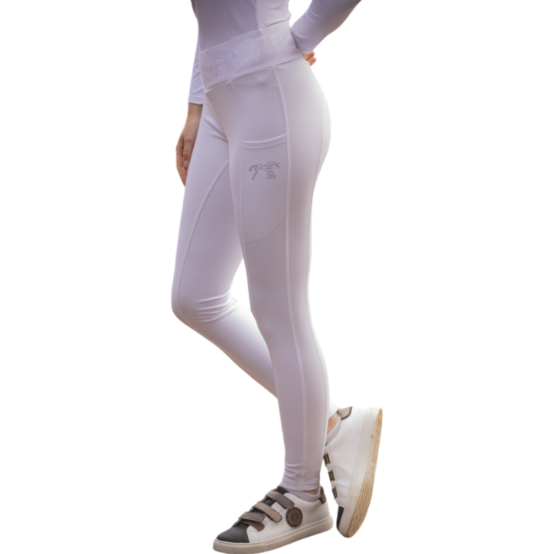 Pénélope - Legging d'équitation Anaé blanc | - Ohlala