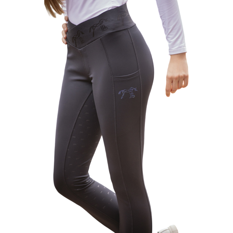 Pénélope - Legging d'équitation Anaé marine | - Ohlala