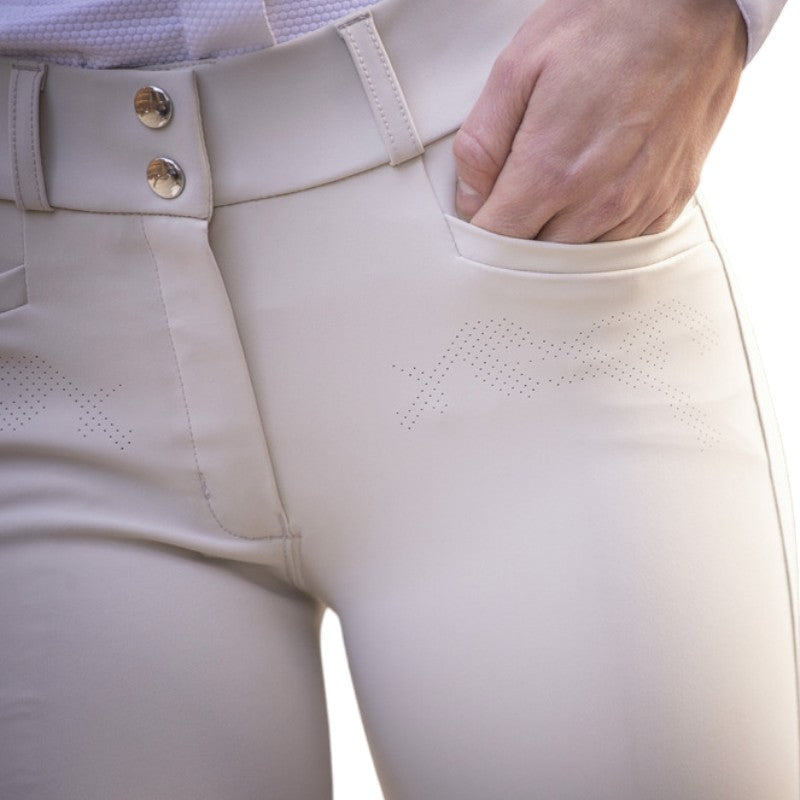 Pénélope - Pantalon d'équitation femme Majestic beige | - Ohlala