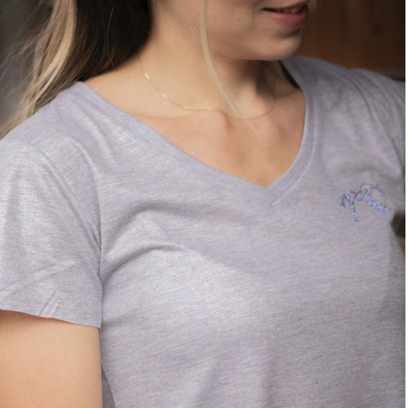 Pénélope - T-shirt manches courtes femme Juline gris | - Ohlala