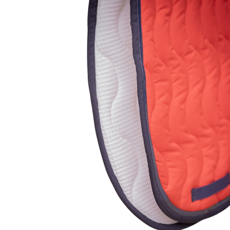 Paddock Sports - Tapis de selle Wavy orange/ marine