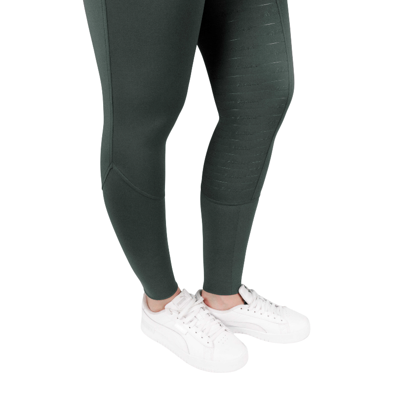 Equithème - Pantalon d'équitation femme Elsa Je t'aime kaki | - Ohlala