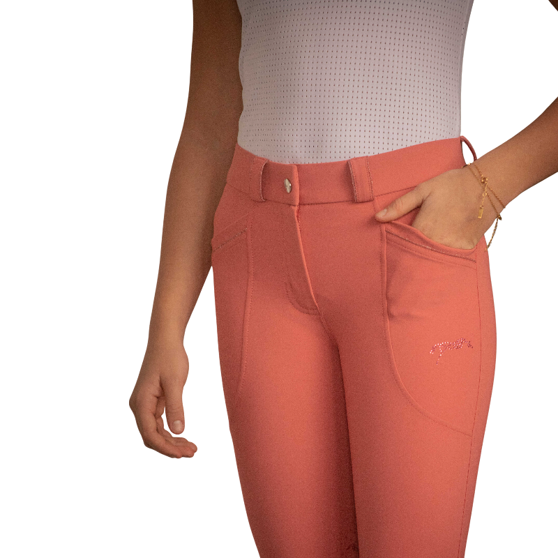 Eden by Pénélope - Pantalon d'équitation enfant Sybille vieux rose | - Ohlala
