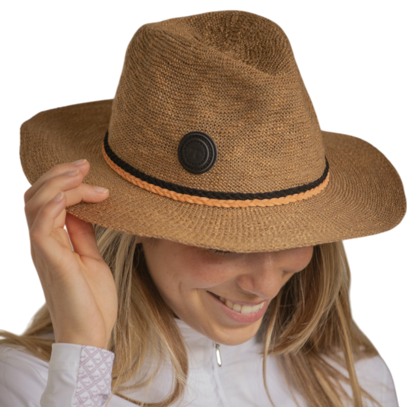 Pénélope - Chapeau Rafia camel | - Ohlala