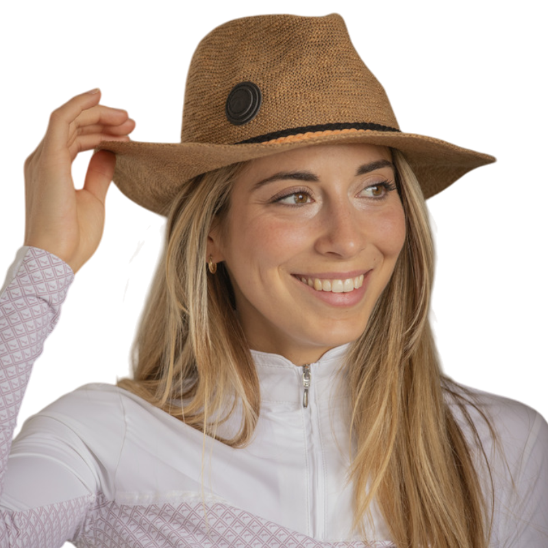 Pénélope - Chapeau Rafia camel | - Ohlala
