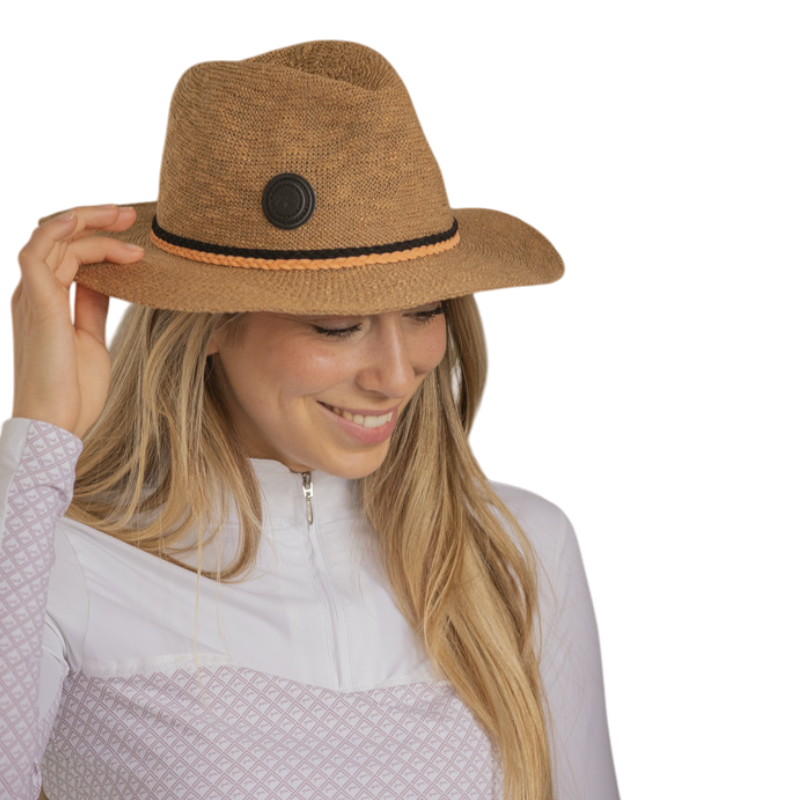 Pénélope - Chapeau Rafia camel | - Ohlala