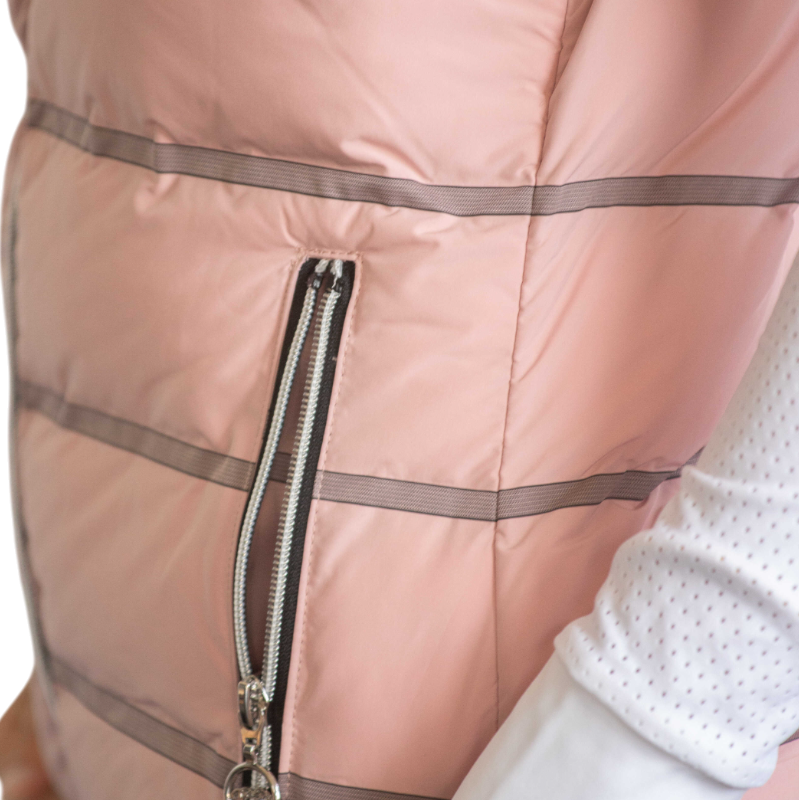 Pénélope - Doudoune sans manches femme Anouck rose poudré