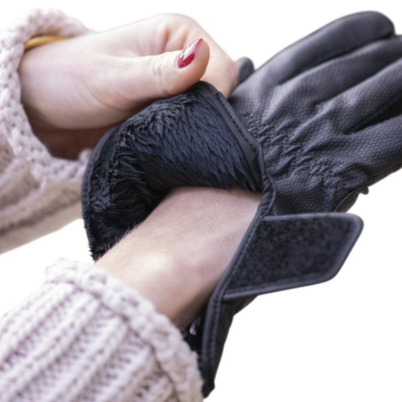 Eden by Pénélope - Gants d'équitation enfant Lyoni noir | - Ohlala