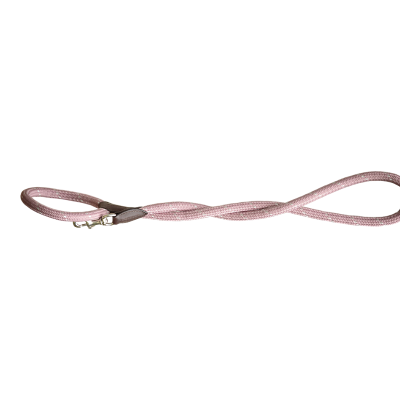 Pénélope - Laisse pour chien Billie rose/ cuir noir | - Ohlala