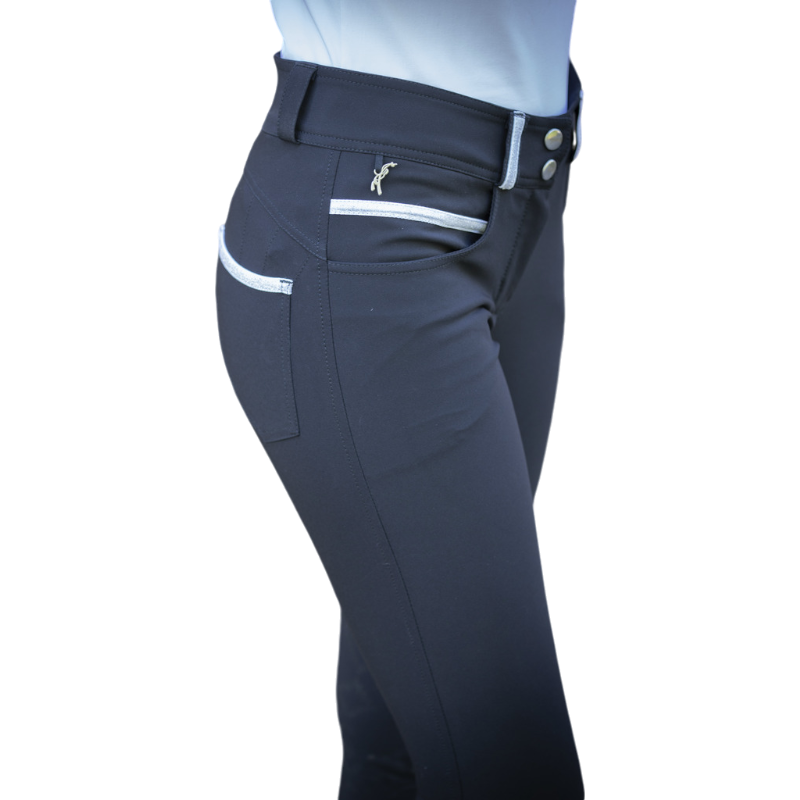 Pénélope - Pantalon d'équitation femme Fun Pushup full seat noir | - Ohlala