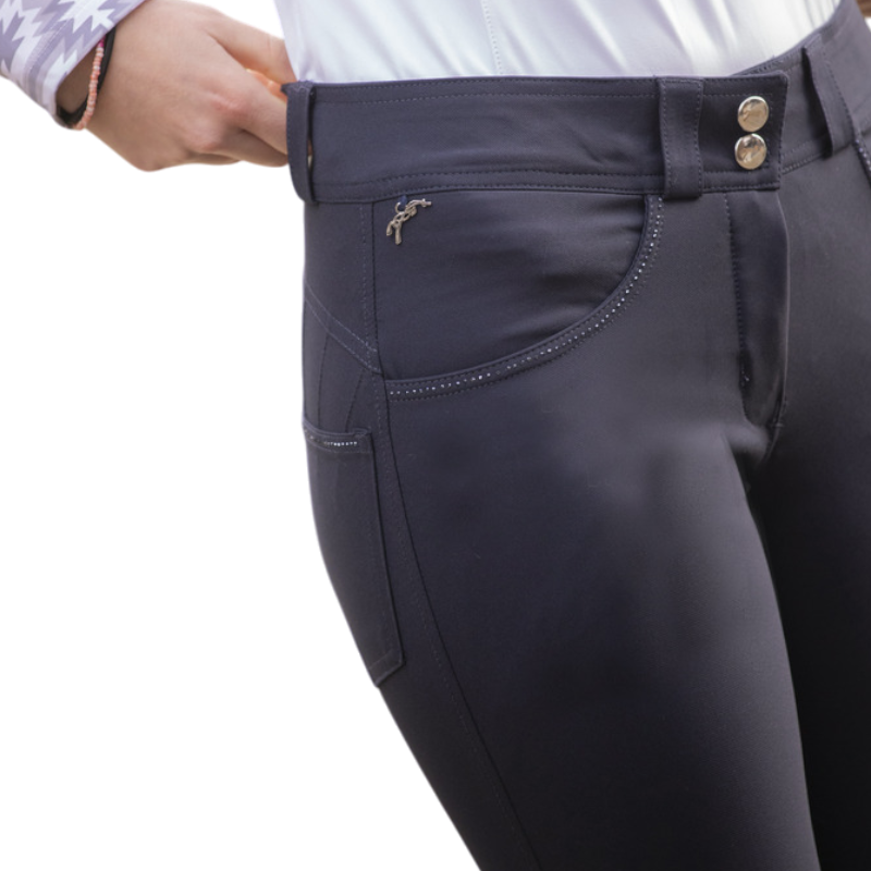 Pénélope - Pantalon d'équitation femme Fun Stone marine | - Ohlala