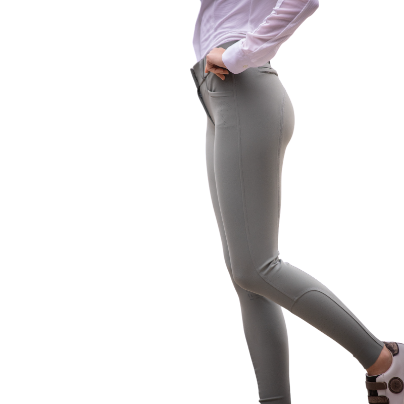 Pénélope - Pantalon d'équitation femme Majestic vert sauge | - Ohlala