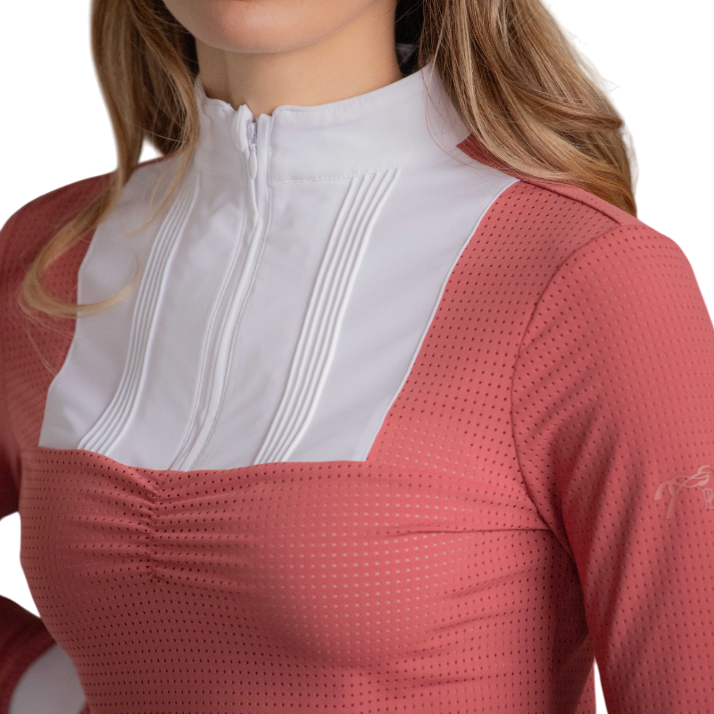 Pénélope - Polo de concours manches longues femme Florence terracotta