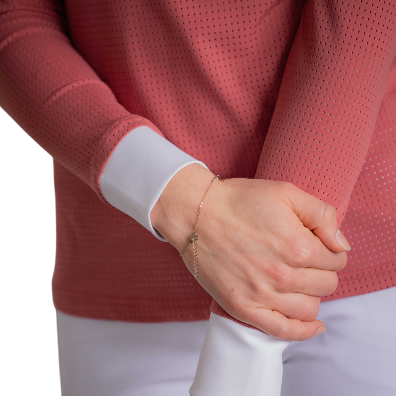 Pénélope - Polo de concours manches longues femme Florence terracotta
