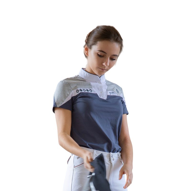 Pénélope - Polo manches courtes femme Indyshow marine | - Ohlala