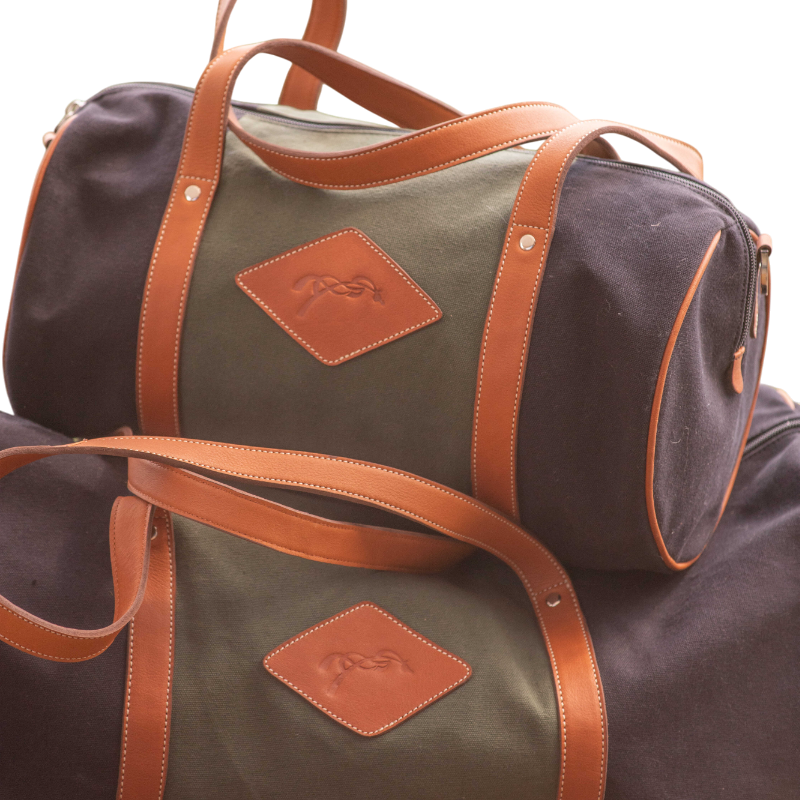 Pénélope - Sac Canvas Bowl vert/ noir