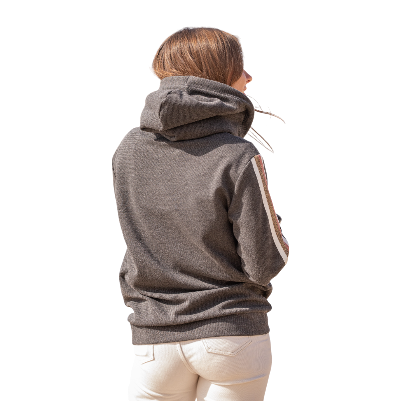 Pénélope - Sweat à capuche Kathya gris foncé | - Ohlala