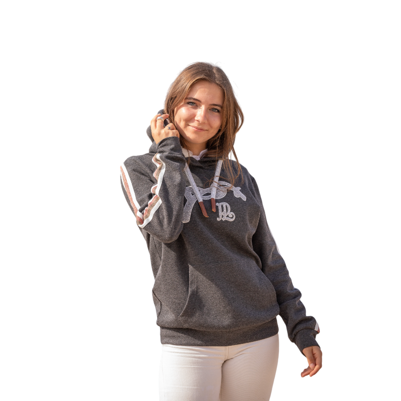 Pénélope - Sweat à capuche Kathya gris foncé | - Ohlala