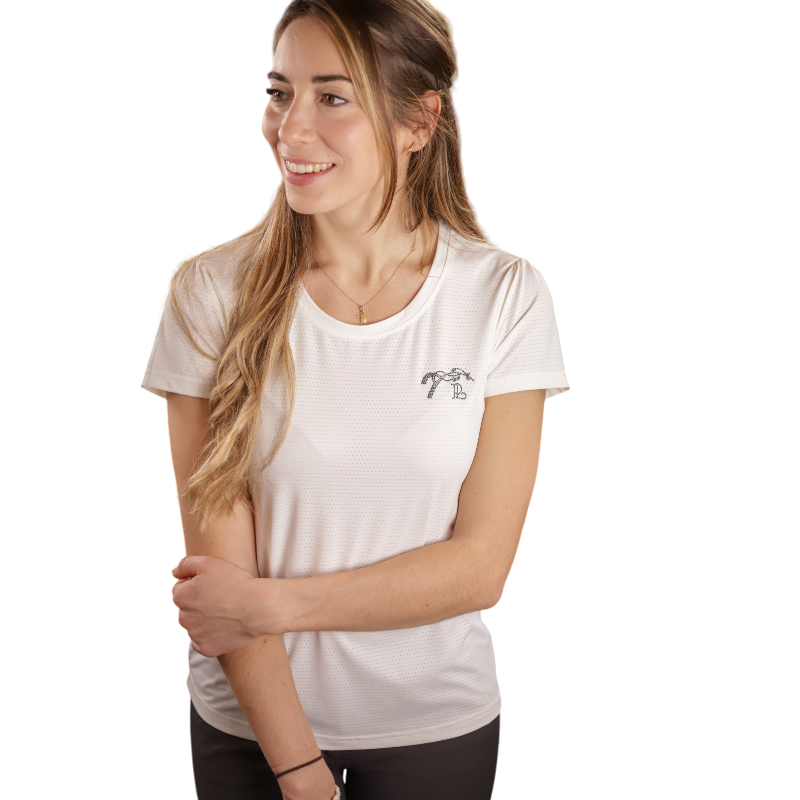 Pénélope - T-shirt manches courtes femme Techty écru | - Ohlala