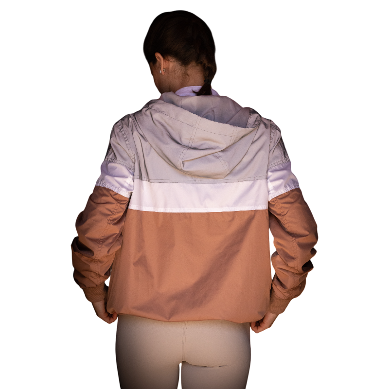 Pénélope - Veste coupe vent Celecce caramel/ gris | - Ohlala