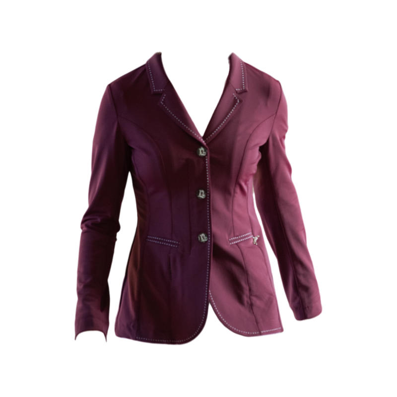 Pénélope - Veste de concours femme Paris Air soft prune | - Ohlala