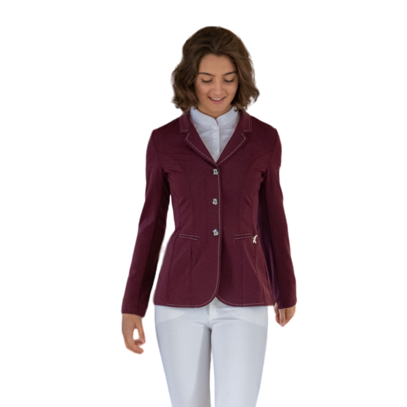Pénélope - Veste de concours femme Paris Air soft prune | - Ohlala