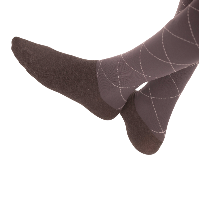 Pénélope - Chaussettes d'équitation Luxe gris (x2)