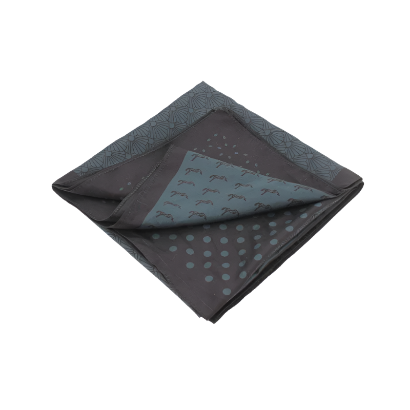 Pénélope - Foulard Mya noir/ canard | - Ohlala