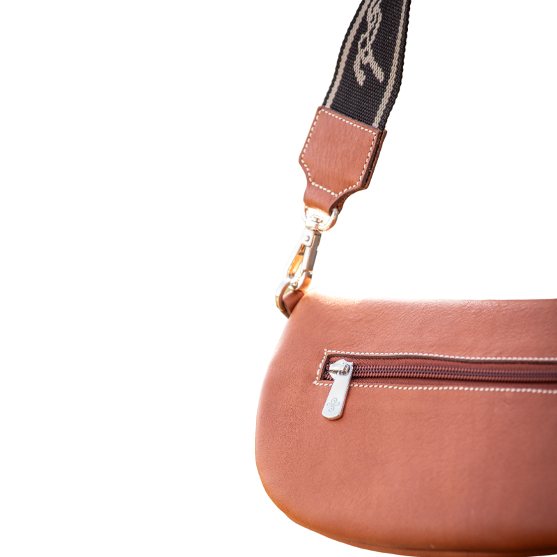 Pénélope - Sac banane Smile Cognac