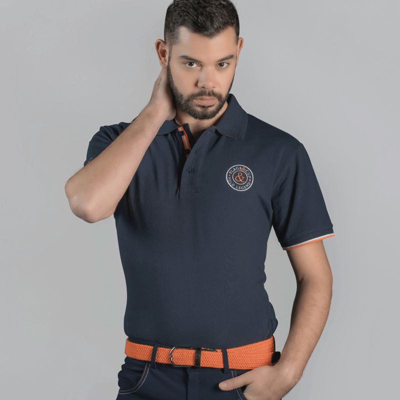 Flags & Cup - Polo Mexico homme marine | - Ohlala
