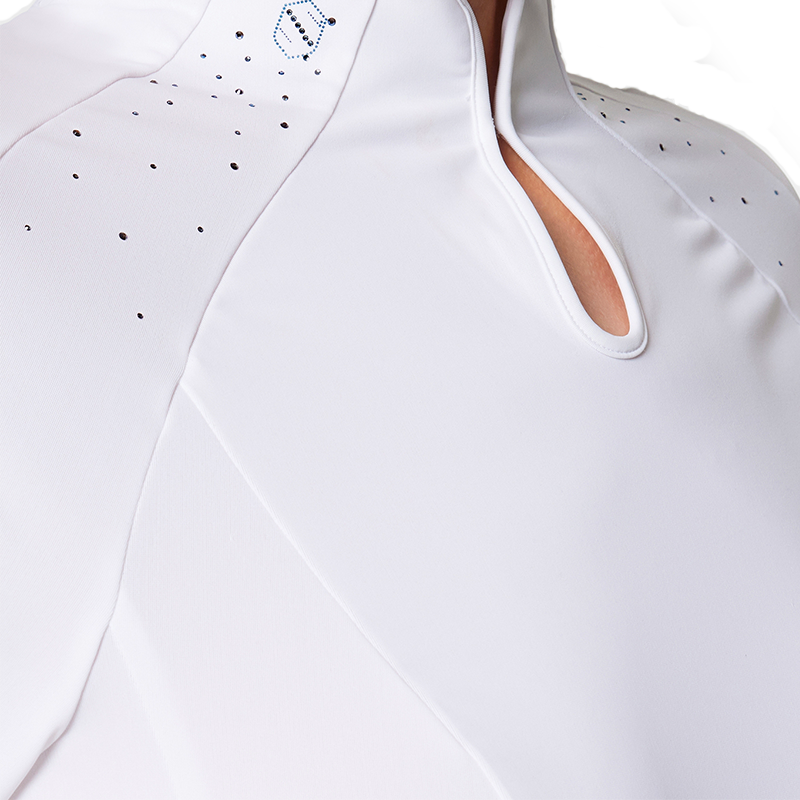 Samshield - Polo de concours femme Elsa Boreal white holo | - Ohlala