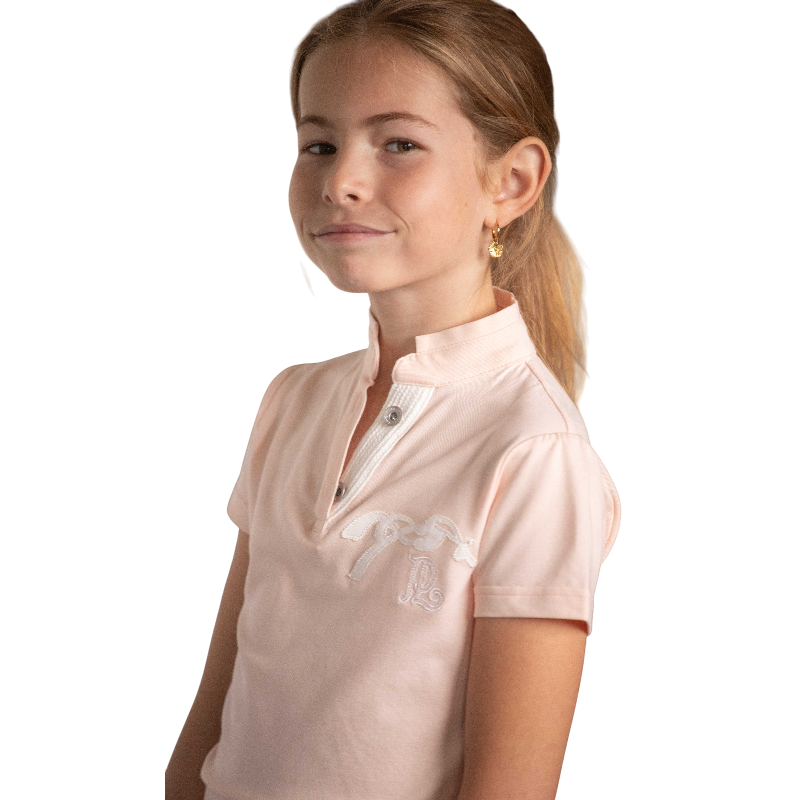 Eden by Pénélope - Polo manches courtes enfant Victorine nude | - Ohlala
