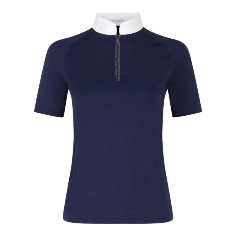 Kentucky Horsewear - Dames wedstrijdpoloshirt met korte mouwen Classic marine