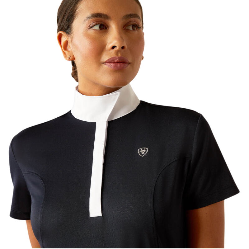 Ariat - Polo de concours manches courtes femme Aptos marine