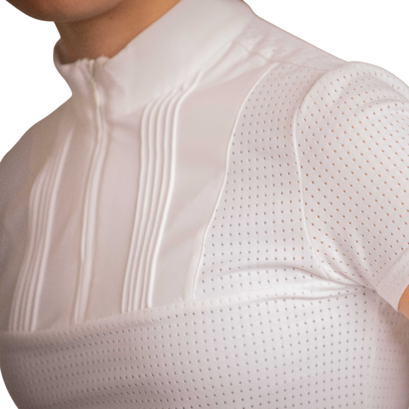 Eden by Pénélope - Polo manches courtes enfant Florence Mesh blanc | - Ohlala