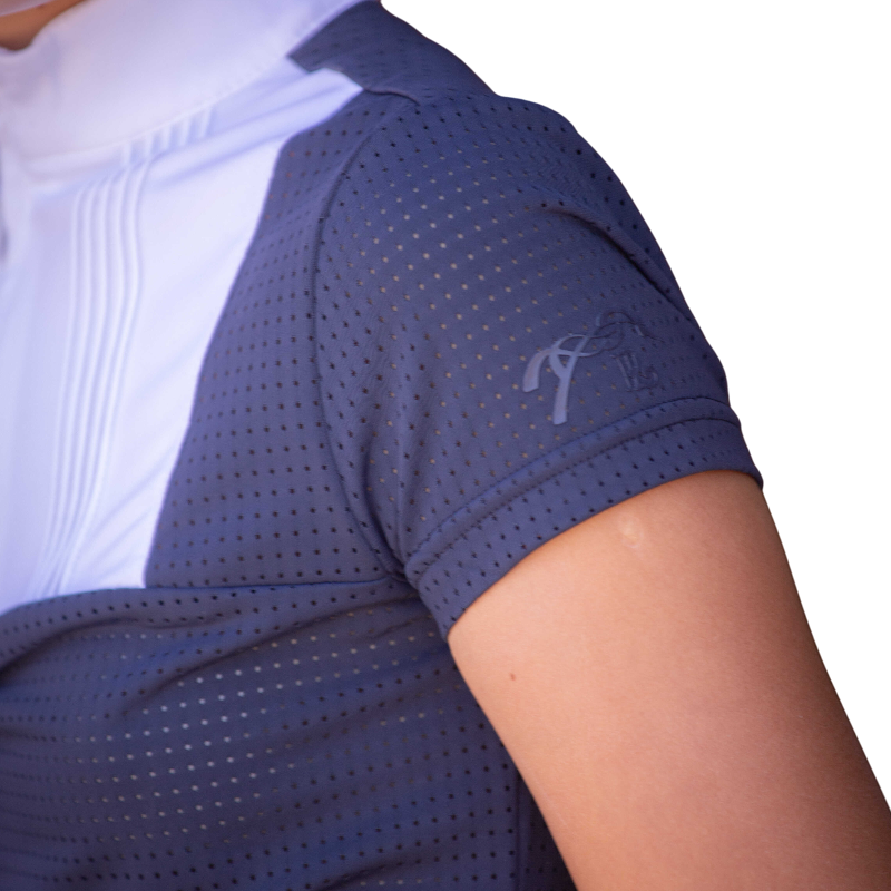 Eden by Pénélope - Polo manches courtes enfant Florence Mesh marine | - Ohlala