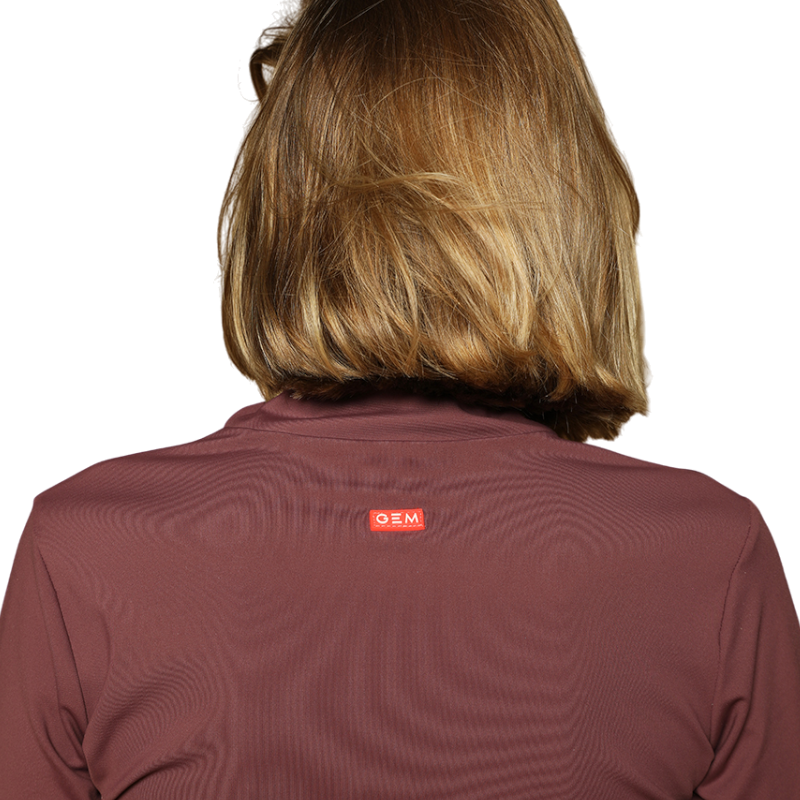 GEM - Polo manches longues femme Chichi lie de vin | - Ohlala