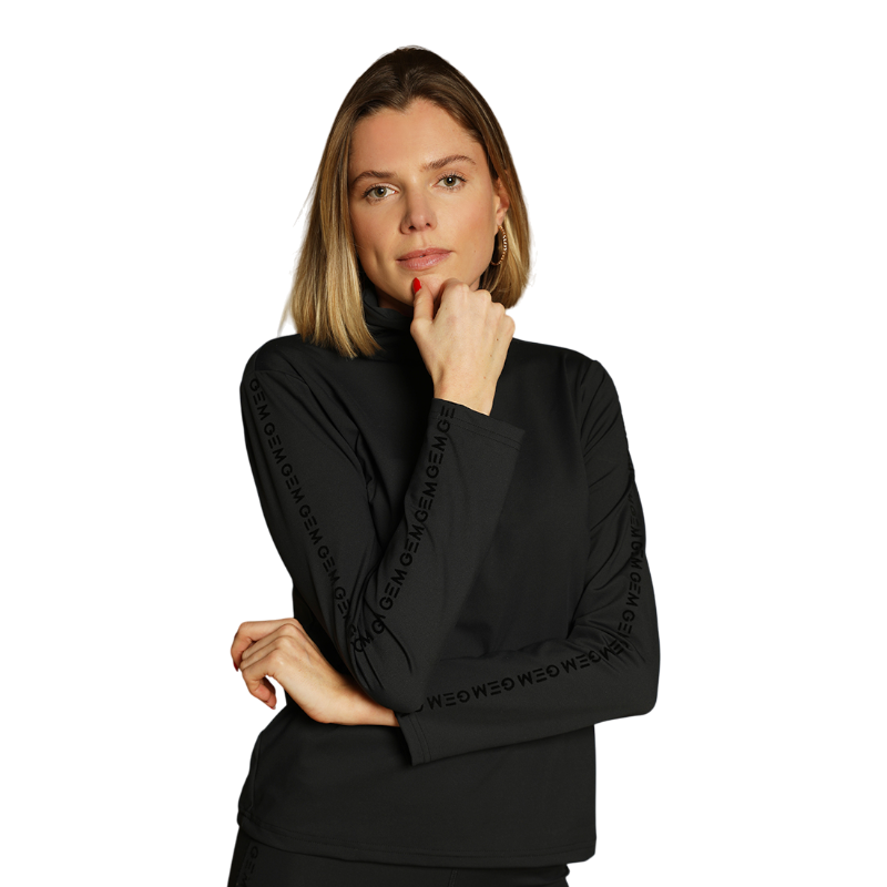 GEM - Polo manches longues femme Chichi noir | - Ohlala