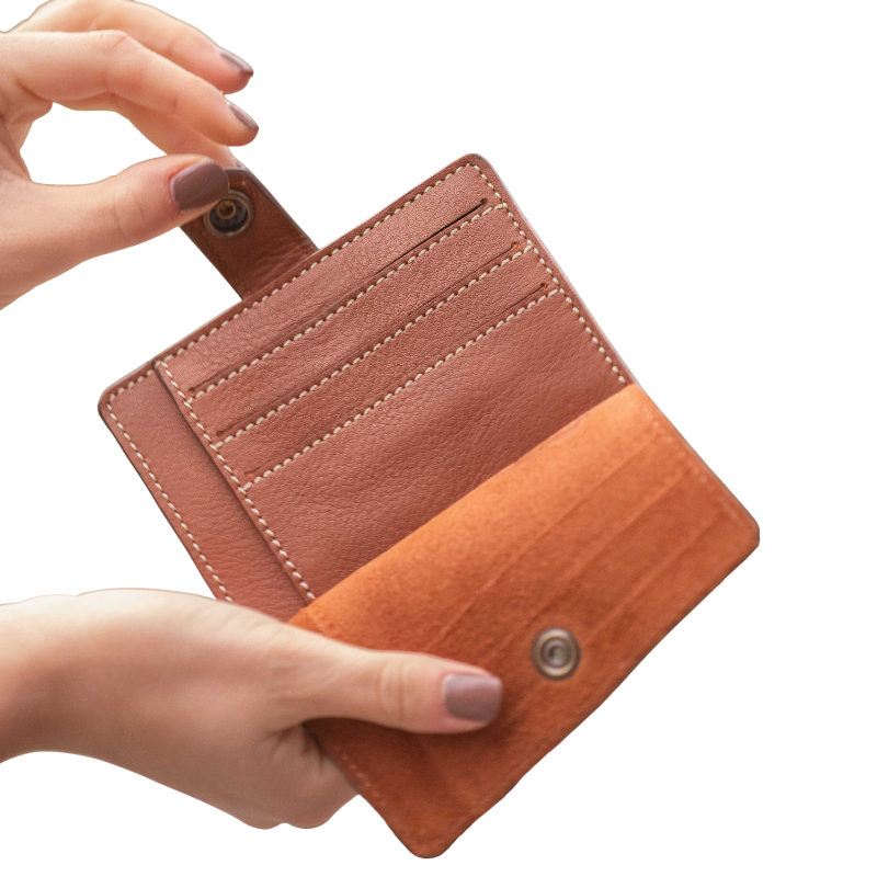 Pénélope - Porte-cartes Cartoon cognac | - Ohlala