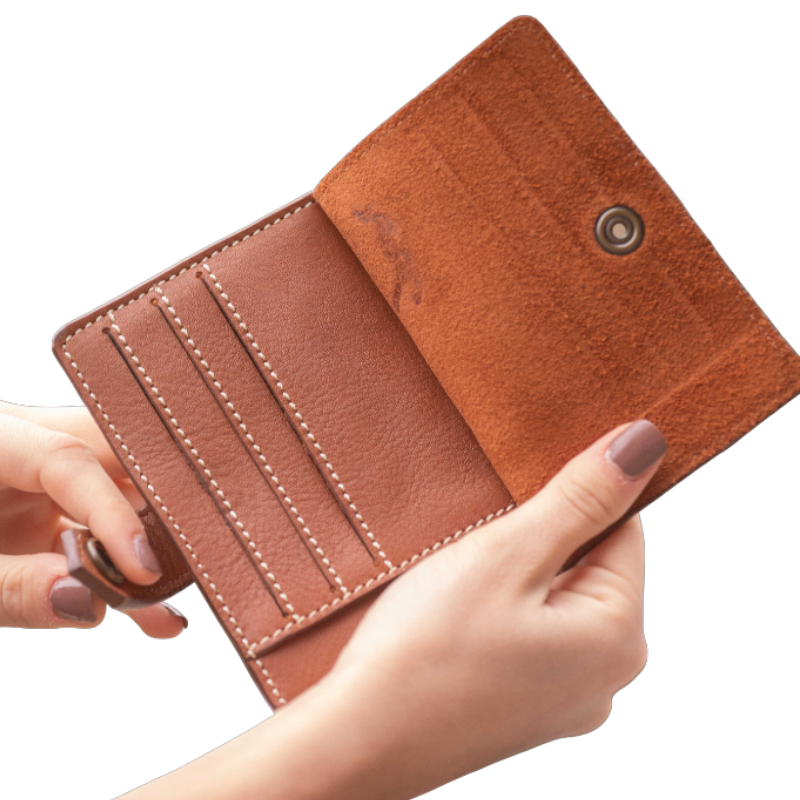 Pénélope - Porte-cartes Cartoon cognac | - Ohlala