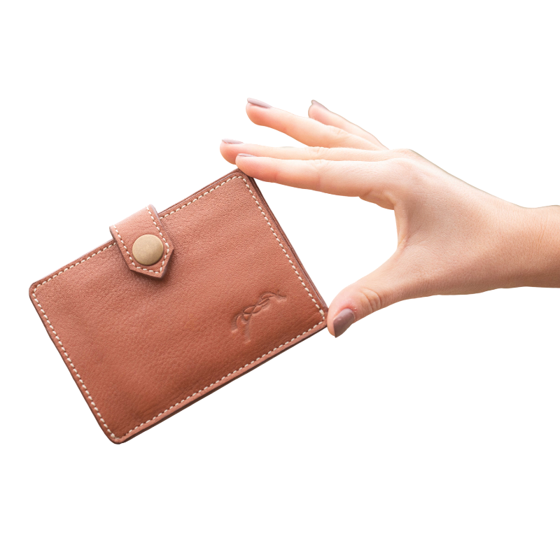 Pénélope - Porte-cartes Cartoon cognac | - Ohlala