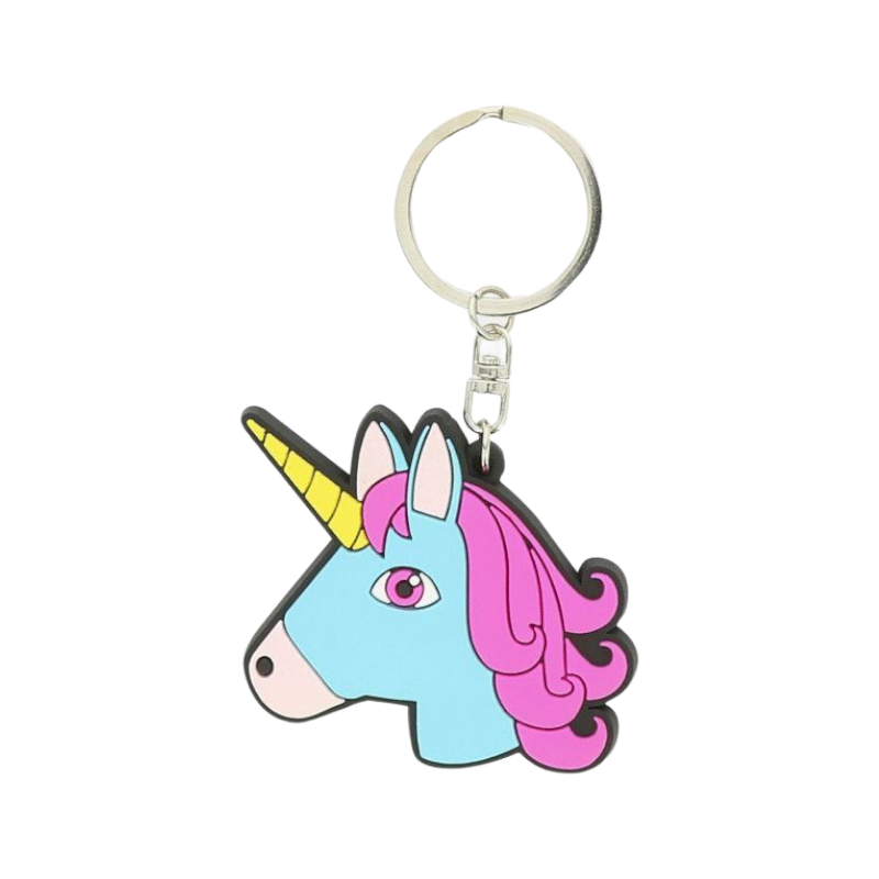 Equi-kids - Porte-clés tête de licorne bleu | - Ohlala