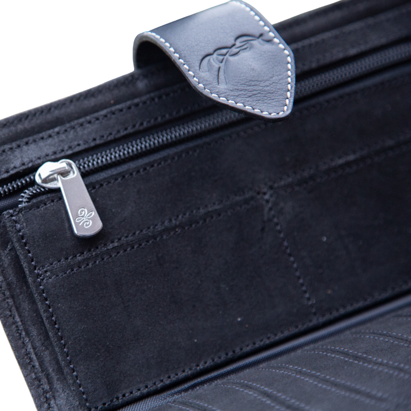 Pénélope - Bertille black glitter wallet